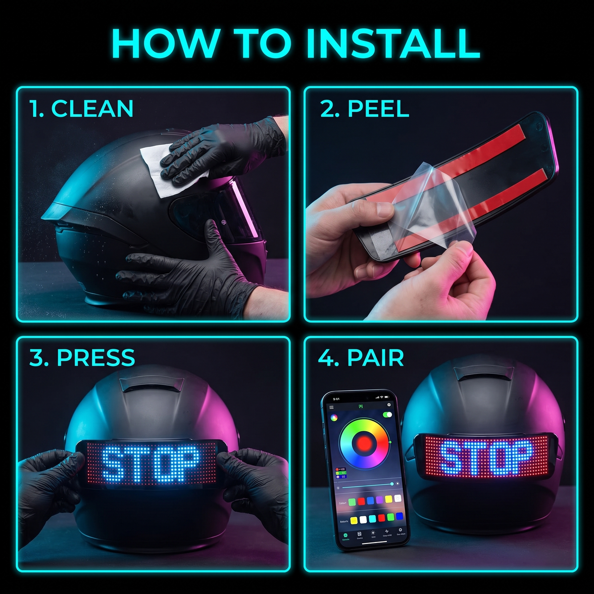 HELMGAZE™ LED Helmet Display